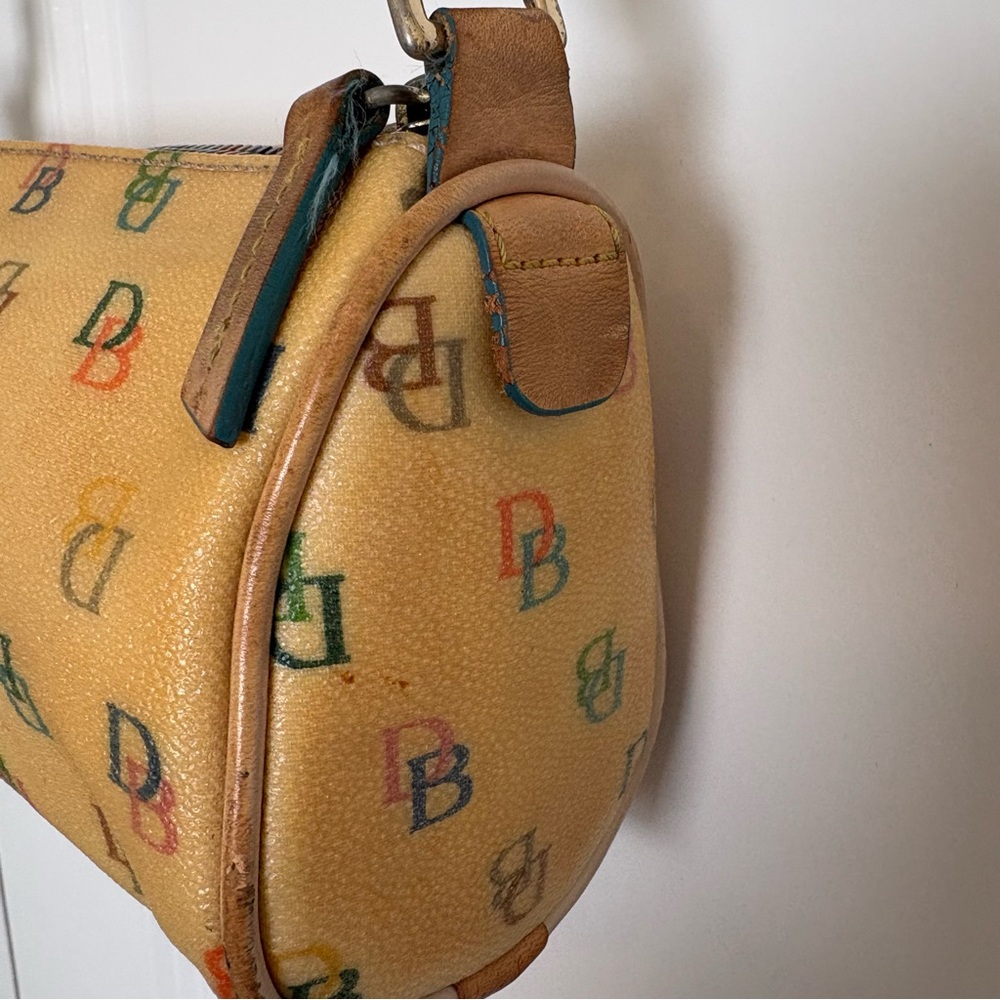 Dooney & Bourke Rainbow DB Monogram Mini Baguette Bag Y2K - Picture 3 of 10